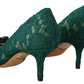 Emerald Taormina Lace Crystal Pumps