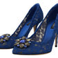 Elegant Taormina Lace Heels with Crystal Embellishment