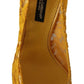 Rainbow Lace Crystal Pumps - Yellow Elegance