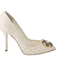 Elegant Embellished Lace Heels Pumps