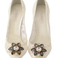 Elegant Embellished Lace Heels Pumps