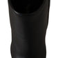 Elegant Black Leather Ankle Boots with Logo Heels