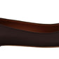 Elegant Leather Loafer Flats in Brown