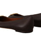 Elegant Leather Loafer Flats in Brown