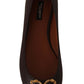 Elegant Leather Loafer Flats in Brown