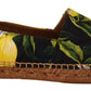 Chic Lemon Print Espadrilles Flats