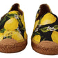 Chic Lemon Print Espadrilles Flats