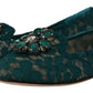 Elegant Crystal Buckle Lace Ballet Flats