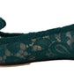 Elegant Crystal Buckle Lace Ballet Flats
