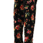 Floral Charmeuse Knee High Boots