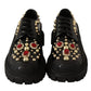 Elegant Crystal-Embellished Derby Shoes