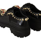 Elegant Crystal-Embellished Derby Shoes