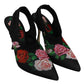 Elegant Floral Slingback Heels Sandals