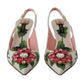 Ethereal Floral Embellished Slingback Heels