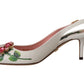 Ethereal Floral Embellished Slingback Heels