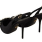 Glamorous Crystal-Embellished Slingback Heels