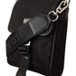 Elegant Black Nylon Crossbody Bag