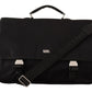 Sleek Black Designer Nylon Briefcase