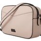 Chic Mauve Light Pink Leather Camera Bag