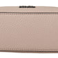 Chic Mauve Light Pink Leather Camera Bag