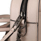 Chic Mauve Light Pink Leather Camera Bag