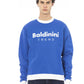 Blue Cotton Men Sweater