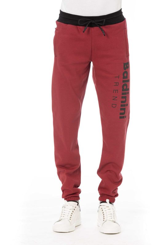 Red Cotton Men Pants