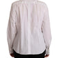 Elegant Floral Sequined Collared Shirt
