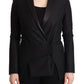 Elegant Black Double-Breasted Blazer