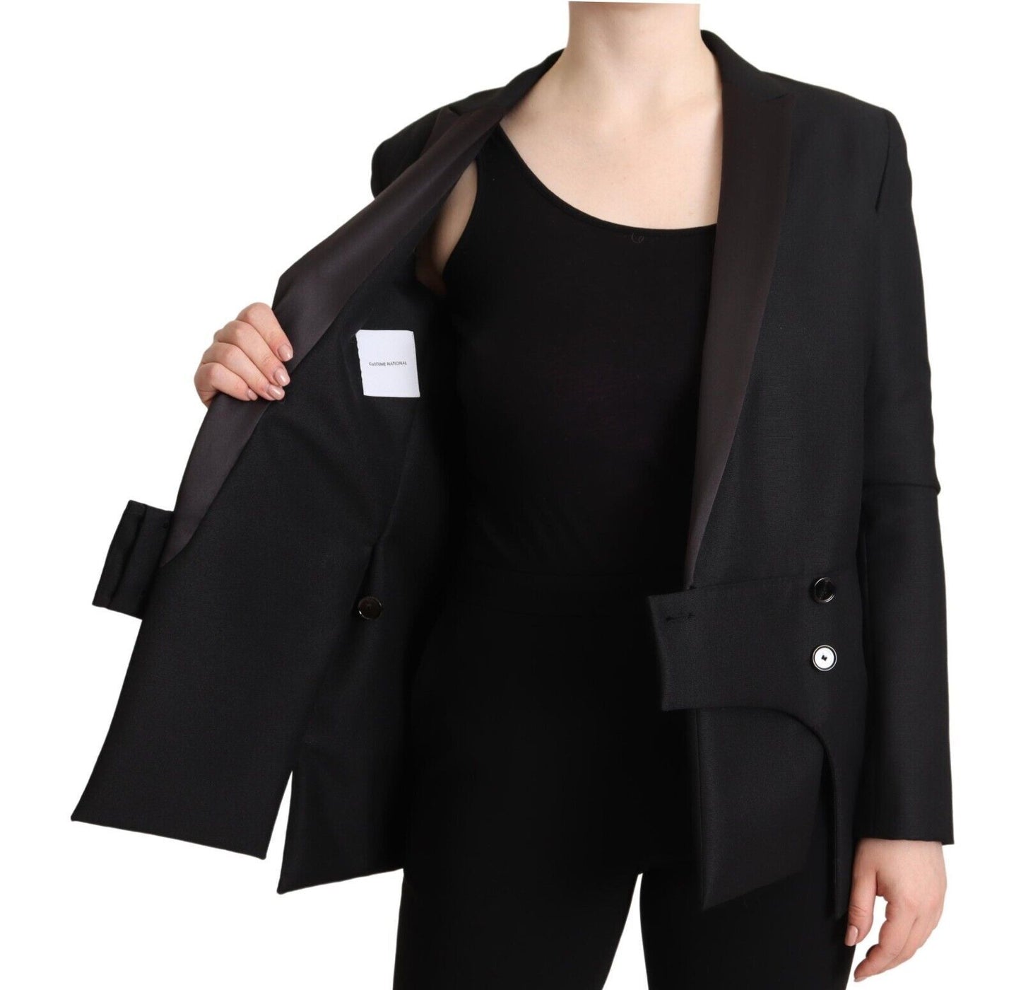 Elegant Black Double-Breasted Blazer