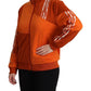 Chic Orange Bomber Jacket with Zip Closure