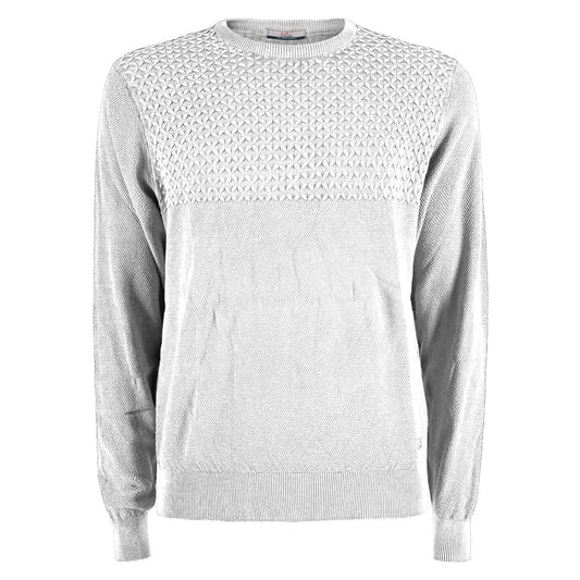 White Cotton Men Sweater