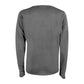 Chic Gray Cotton Crew Neck Sweater for Men