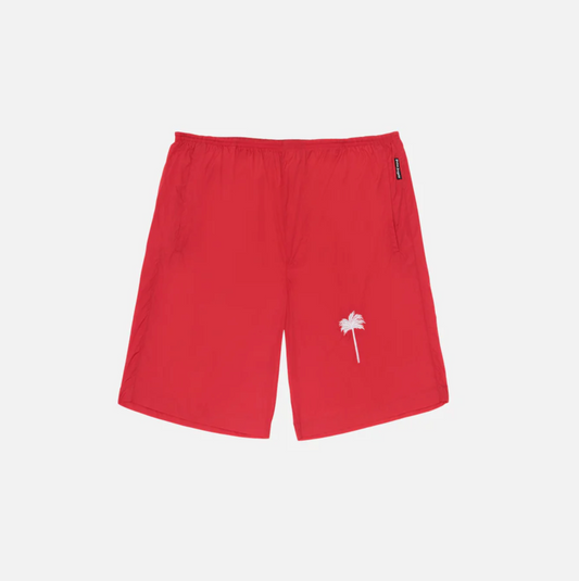 Red Poliammide Men Swim Short