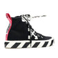 Black Cotton Men High-Top Sneaker