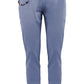 Blue Cotton Men Trouser