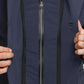 Blue Polyester Men's Jacket