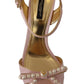 Elegant Silk Blend Pink Ankle Strap Heels
