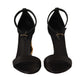 Elegant Ankle Strap Heels with Iconic DG Logo
