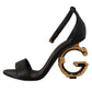 Elegant Ankle Strap Heels with Iconic DG Logo