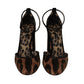 Chic Brown Leopard Ankle Strap Heels