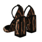 Chic Brown Leopard Ankle Strap Heels