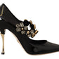 Elegant Patent Leather Crystal Pumps