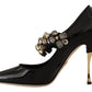 Elegant Patent Leather Crystal Pumps