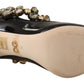 Elegant Patent Leather Crystal Pumps