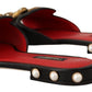 Elegant Amore Embellished Leather Sandals
