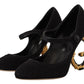 Elegant Devotion Mary Jane Pumps with Logo Heels