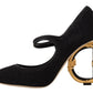 Elegant Devotion Mary Jane Pumps with Logo Heels