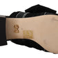 Elegant Black Crystal-Embellished Slides