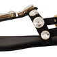 Elegant Crystal Embellished Leather Sandals